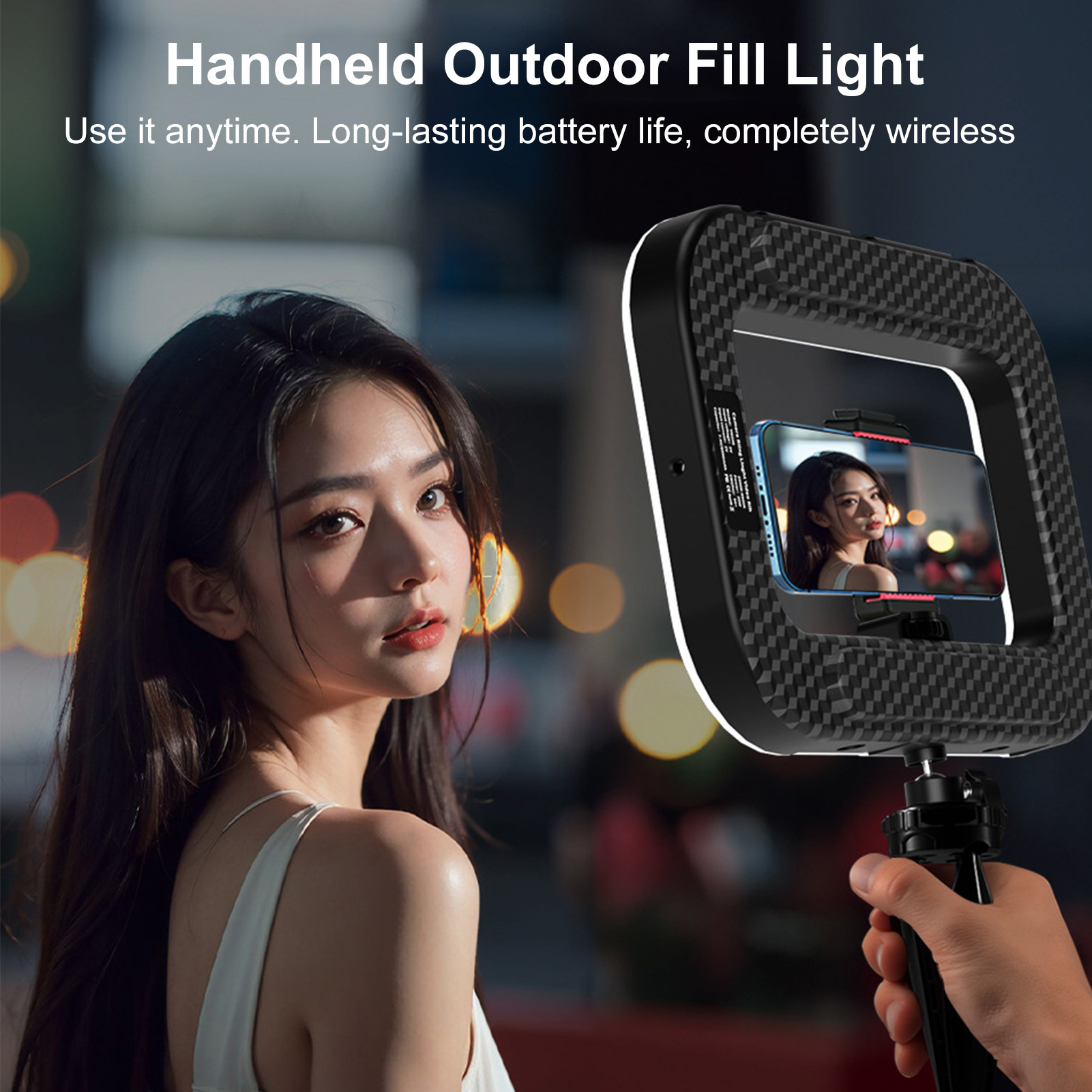 Photography Lighting Professional - 충전식 휴대폰 라이트 핸드헬드 폰 스태빌라이저,
