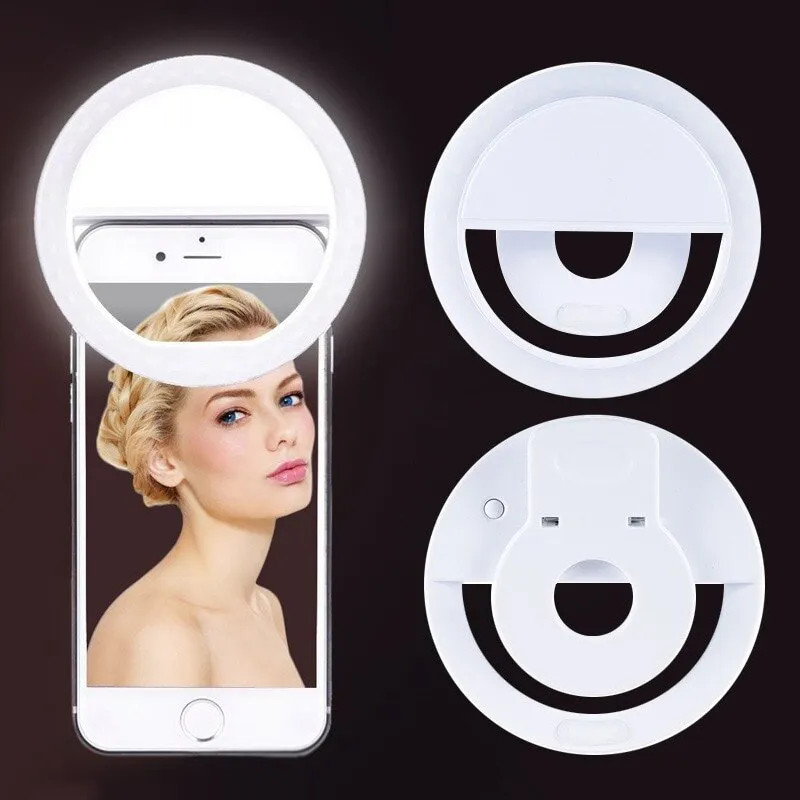 Photography Lighting Professional - USB 충전식 LED 셀카 링 라이트,