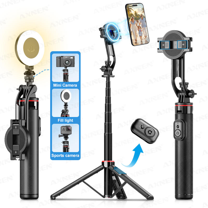 Photography Lighting With Umbrella - AXNEN C20 자기식 셀카봉 삼각대, 액션