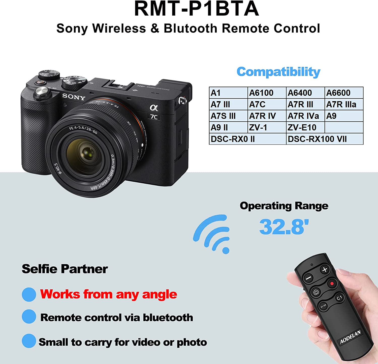 카메라 무선 블루투스 원격 셔터 릴리즈 교체 RMT-P - Sony Camera A7 Iv 리뷰 및 가격