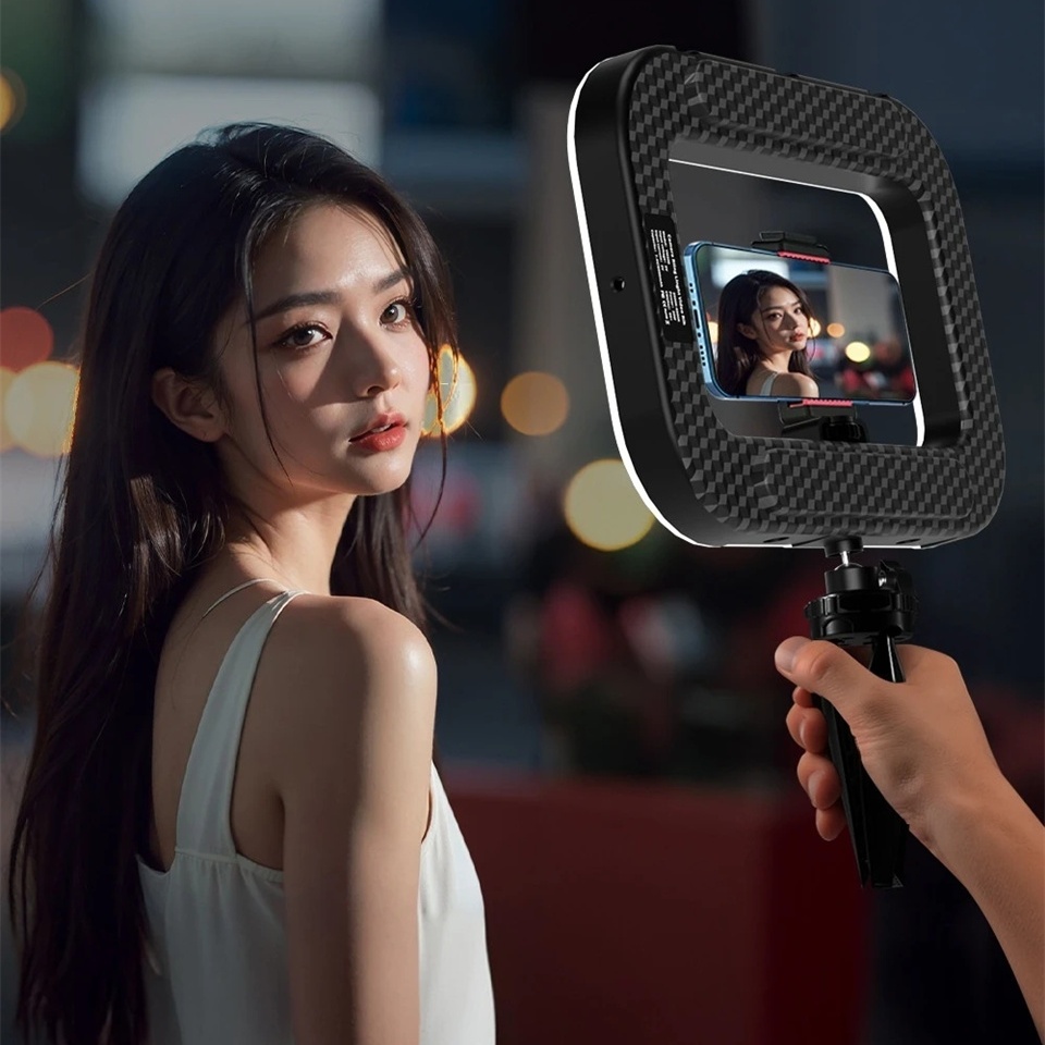 셀카 필 라이트 사진 조명 LED 사각 램프 비디오 녹 - Photography Mobile Lighting 리뷰 및 가격