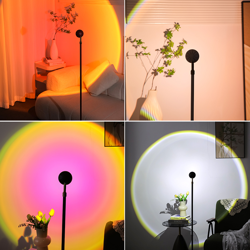일몰 분위기 플로어 램프, 침실 고급 무드등, 조절 가 - Photography Lighting Assistant 리뷰 및 가격