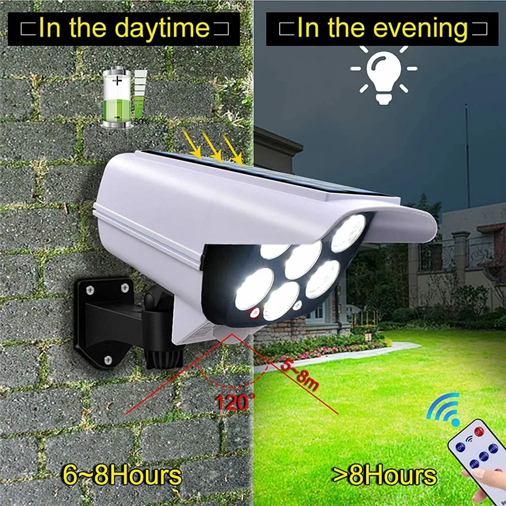 야외 태양 빛 모션 센서 보안 더미 카메라 무선 홍수  - Photography Lighting Patterns 리뷰 및 가격