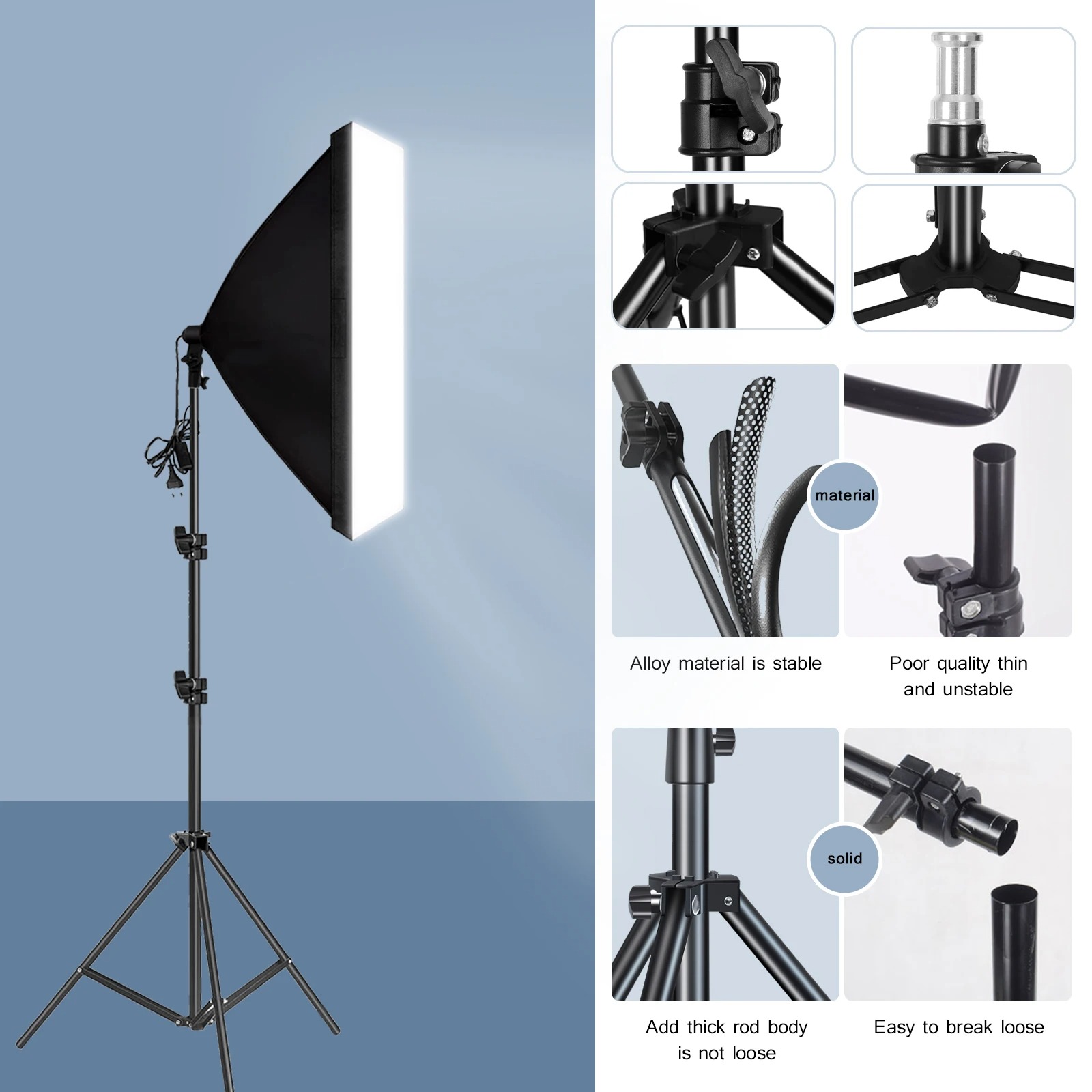 전문 사진 소프트박스 조명 소프트 박스 삼각대 포함 E - Photography Lighting Professional 리뷰 및 가격