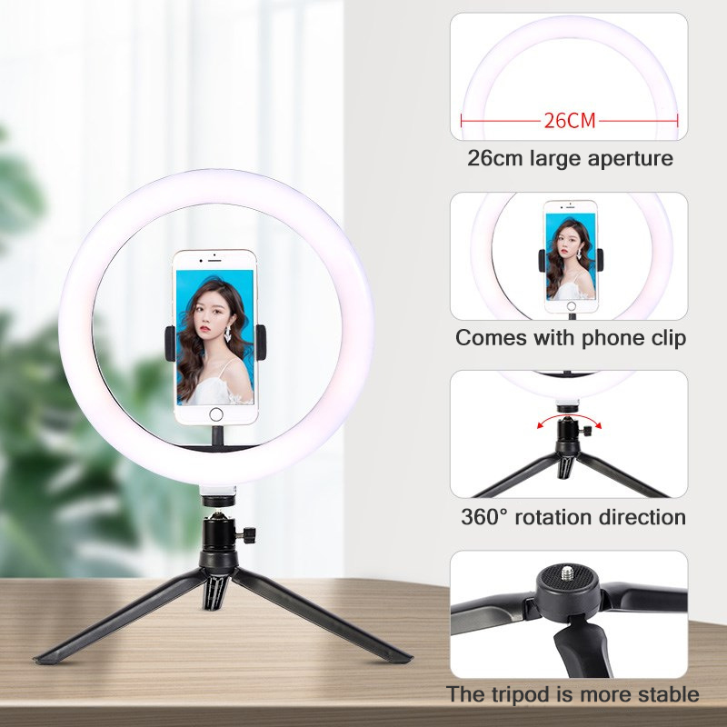 26cm 10 인치 Led 링 Selfie 빛 디 밍이 - Photography Lighting With Umbrella 리뷰 및 가격