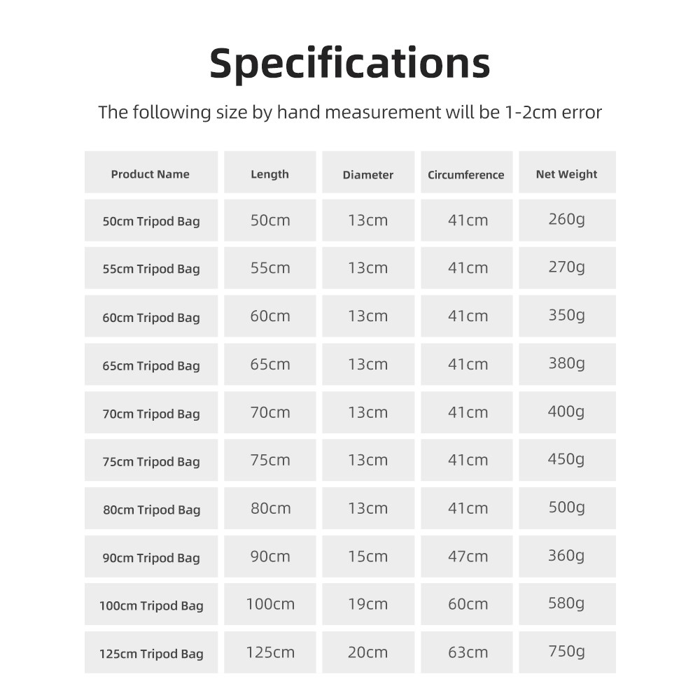 55/60/65/70/75/80/100/125cm 패딩 - Photography Lighting Bag 리뷰 및 가격