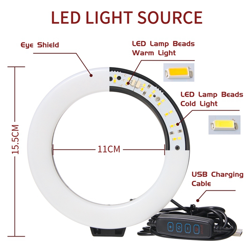 LED 셀카 링 라이트 사진 촬영 조명, 휴대폰 셀프  - Photography Mobile Lighting 리뷰 및 가격