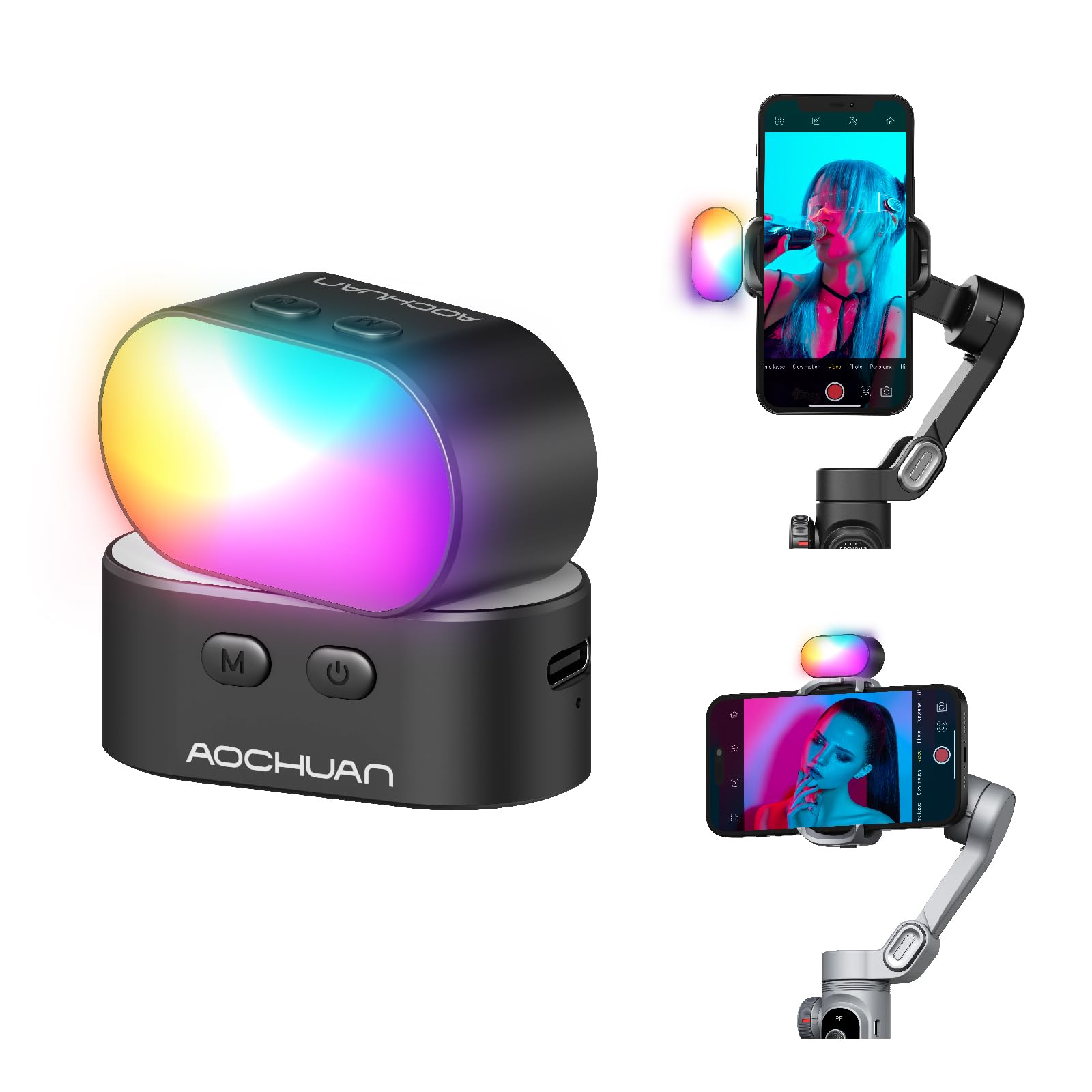 AOCHUAN RGB 마그네틱 필 라이트, 짐벌 LED - Torjim Rgb Photography Video Lighting 리뷰 및 가격
